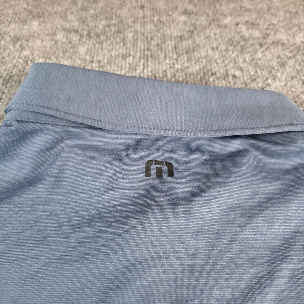 Travis Mathew All Day Access Polo Shirt Mens XL Blue Golf Trilogy Aviation - Picture 8 of 11